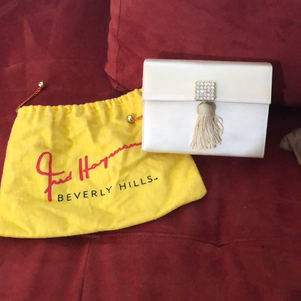 Vintage Fred Hayman satin clutch purse